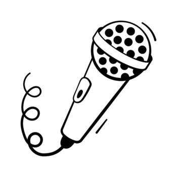 Microphone design isolated on white background, ready to use icon. vector