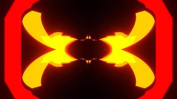 arancia e rosso neon psichedelico astratto trasformando oggetto sfondo vj ciclo continuo nel 4k video