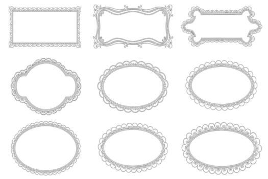 Elegant frames and borders for artistic designs, graphics, pictures and invitations vector