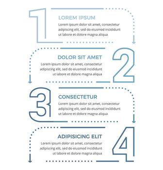 Minimal business infographic design template with 4 options or steps, process, workflow template vector
