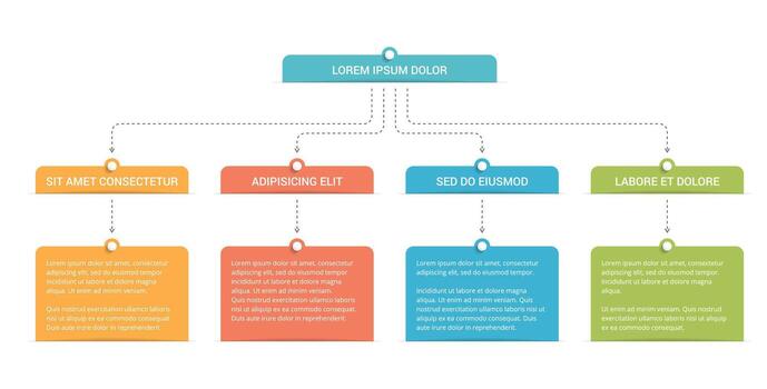 Flow chart infographic with 3 levels, infographic template with 3 steps or options vector