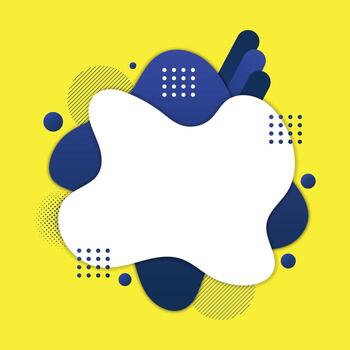 resumen geométrico fluido forma marco con amarillo antecedentes vector