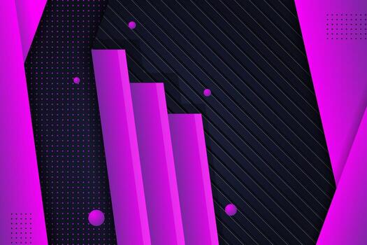 Futuristic Abstract and gradient Purple pink Neon Light Shapes On Black Background with Empty Space For Texts. transparency dot circle and diagonal line pattern vector