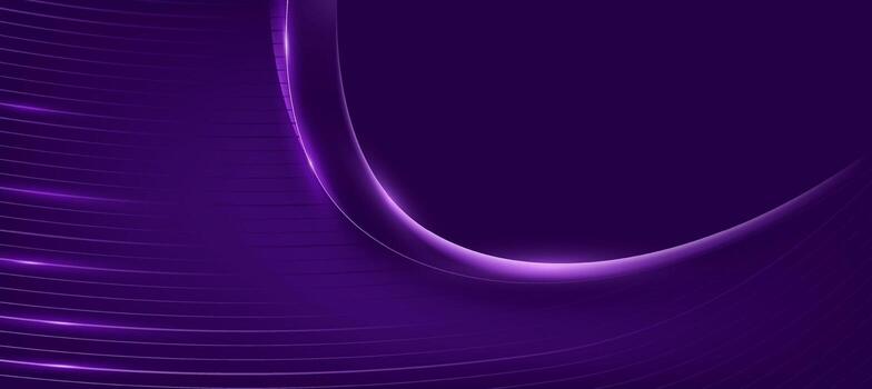 Luxury purple curve lines on dark violet background, abstract elegant background for branding presentation vector