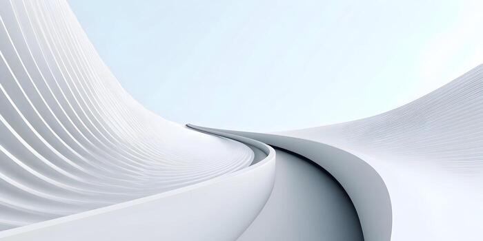 Modern abstract background with smooth white flowing lines and geometric forms photo