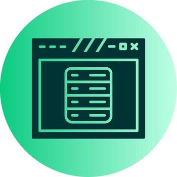 Navigation Dropdown Menu Design Glyph Gradient Two Tone Circle vector