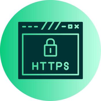 avanzado sitio web seguridad capa glifo degradado dos tono circulo vector