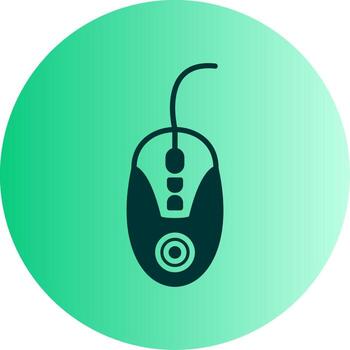 Precision Optical Mouse Glyph Gradient Two Tone Circle vector