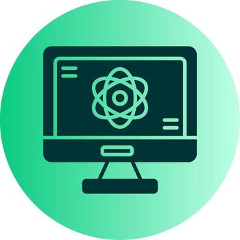 reaccionar marco de referencia ui componente glifo degradado dos tono circulo vector