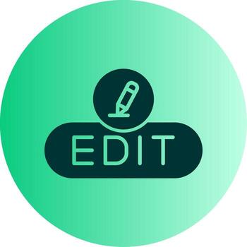 Edit Content Button Glyph Gradient Two Tone Circle vector