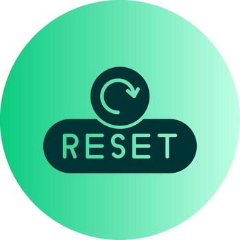 Reset Form Button Glyph Gradient Two Tone Circle vector