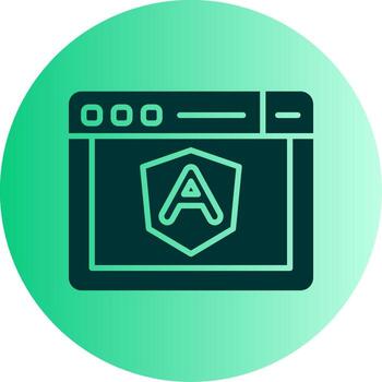 angular Interfaz marco de referencia glifo degradado dos tono circulo vector