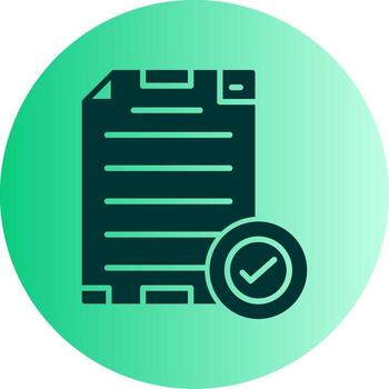 Approved Applicant Badge Design Glyph Gradient Two Tone Circle vector