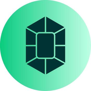 rubí código sintaxis icono glifo degradado dos tono circulo vector