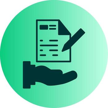 personalizado cliente proyecto propuesta glifo degradado dos tono circulo vector