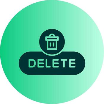 Delete Entry Button Glyph Gradient Two Tone Circle vector