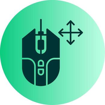 Drag and Move Object Glyph Gradient Two Tone Circle vector