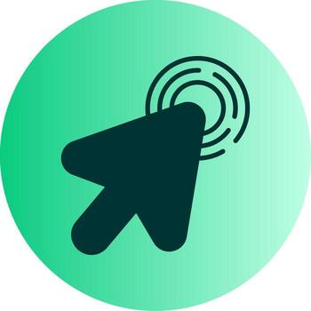 Context Menu Right Click Glyph Gradient Two Tone Circle vector