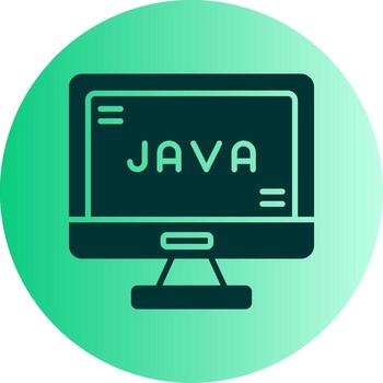 Java Development Kit Symbol Glyph Gradient Two Tone Circle vector