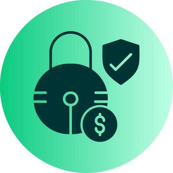 Predefined Fixed Price Project Glyph Gradient Two Tone Circle vector