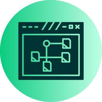 estructurado página diseño cuadrícula glifo degradado dos tono circulo vector