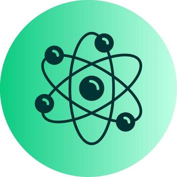 Atomic Structure Icon Glyph Gradient Two Tone Circle vector
