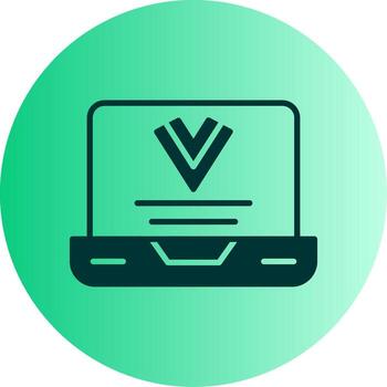 Vue js Web Framework Glyph Gradient Two Tone Circle vector