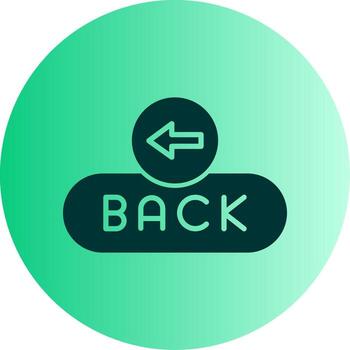 Back Navigation Button Glyph Gradient Two Tone Circle vector