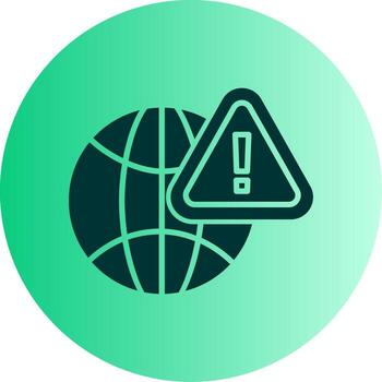 General Network Error Glyph Gradient Two Tone Circle vector