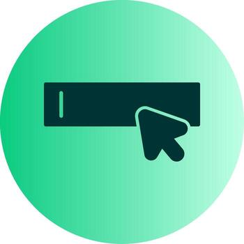 Soft Button Press Glyph Gradient Two Tone Circle vector