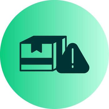 Product Manufacturing Error Detection Glyph Gradient Two Tone Circle vector