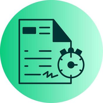 Project Completion Final DeadGlyph Glyph Gradient Two Tone Circle vector