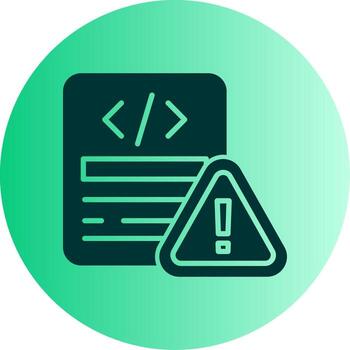 JavaScript Execution Error Glyph Gradient Two Tone Circle vector