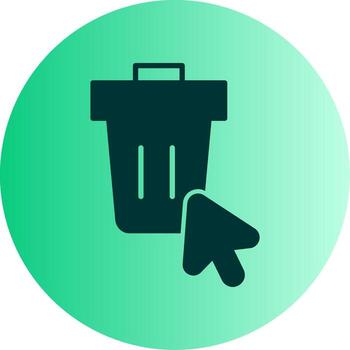 Delete Selected Content Glyph Gradient Two Tone Circle vector