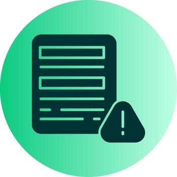 Form Submission Failure Glyph Gradient Two Tone Circle vector