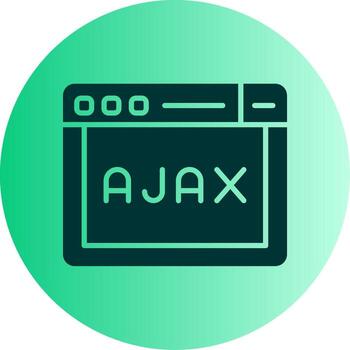 AJAX Data Request Symbol Glyph Gradient Two Tone Circle vector
