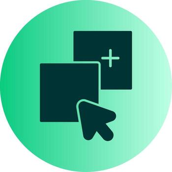 Paste Clipboard Data Glyph Gradient Two Tone Circle vector