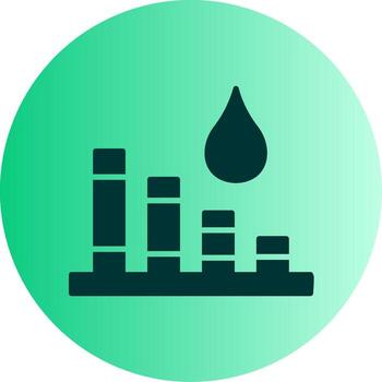 Real Time Water Data Analytics Glyph Gradient Two Tone Circle vector