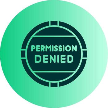 Permission Denied Error Glyph Gradient Two Tone Circle vector
