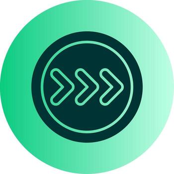 High Speed Passing Lane Icon Glyph Gradient Two Tone Circle vector