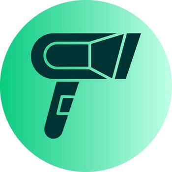 High Speed Document Scanner Glyph Gradient Two Tone Circle vector