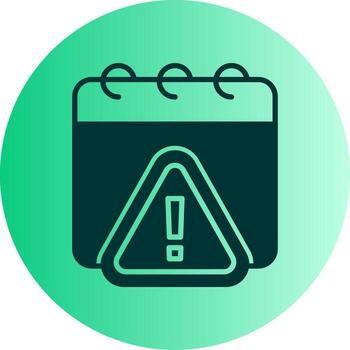 Session Expired Notification Glyph Gradient Two Tone Circle vector