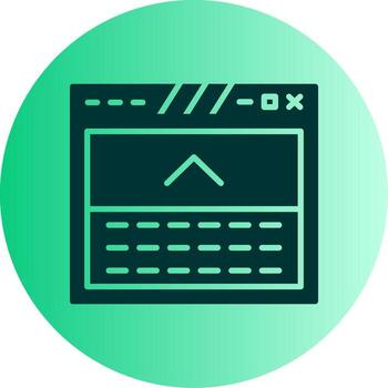 pie de página con útil Enlaces glifo degradado dos tono circulo vector