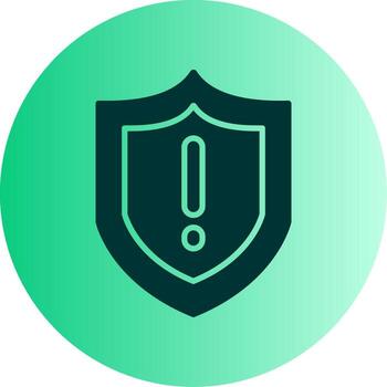 Authentication Failed Alert Glyph Gradient Two Tone Circle vector