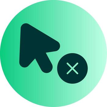 Close Application Window Glyph Gradient Two Tone Circle vector