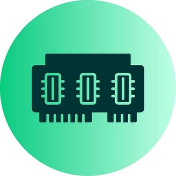 High Speed RAM for Gaming Glyph Gradient Two Tone Circle vector