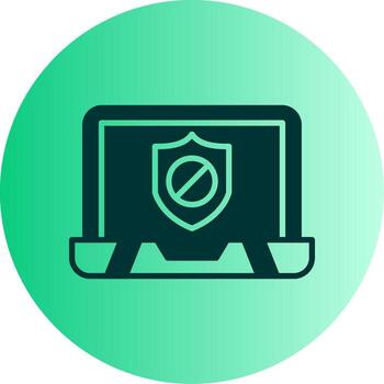 Access Denied Notification Glyph Gradient Two Tone Circle vector