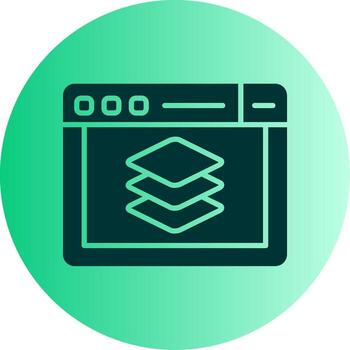 Full Stack Dev Toolbox Glyph Gradient Two Tone Circle vector