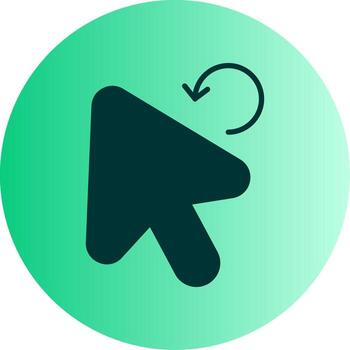 restaurar anterior estado glifo degradado dos tono circulo vector