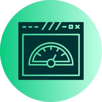 Optimized Page Speed Performance Glyph Gradient Two Tone Circle vector